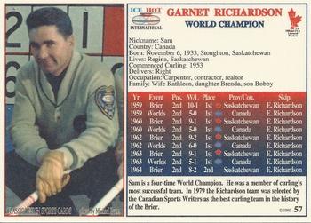 1993 Ice Hot International #57 Garnet Richardson Back